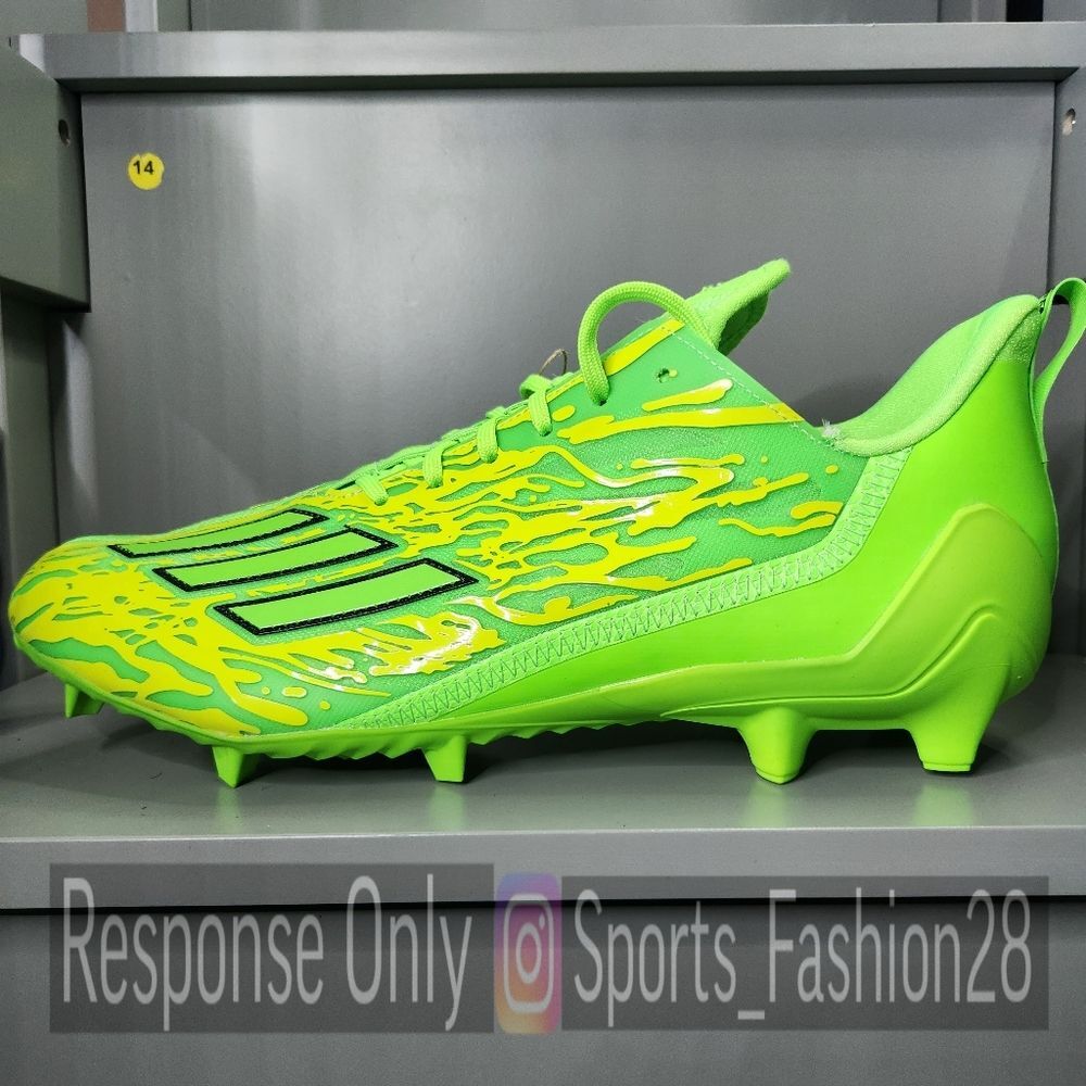 Adidas Adizero 12.0 Poison Football Cleats Bright Solar Green Mens Sz 14 IG7216
